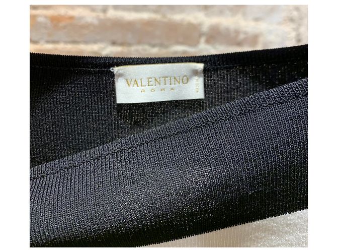 Camiseta Valentino con cinturón largo blanco negro - vista 2