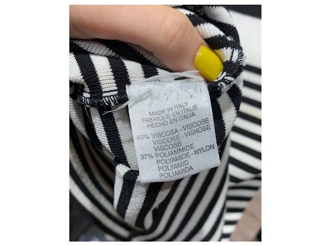 Camiseta Valentino con cinturón largo blanco negro - vista 4
