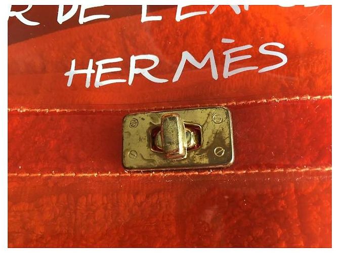 Hermès Ermete 1998 Souvenir D'exposition Clear Orange Kelly Arancione - vista 3