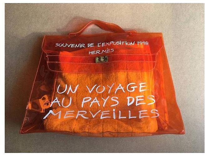 Hermès Ermete 1998 Souvenir D'exposition Clear Orange Kelly Arancione - vista 6