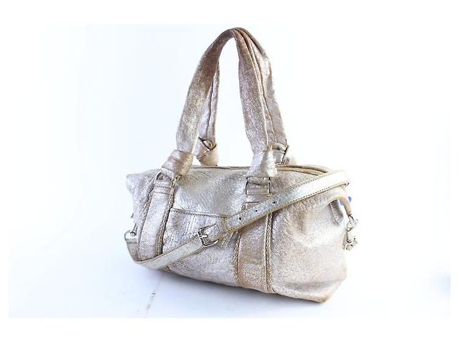 Cole Haan Pelle metallizzata invecchiata 2modo Boston Duffle Argento - vista 2
