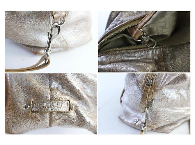 Cole Haan Pelle metallizzata invecchiata 2modo Boston Duffle Argento - vista 6