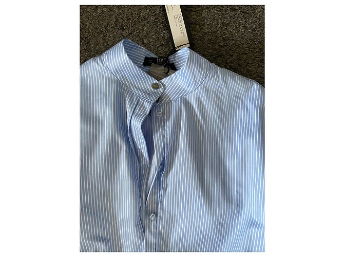 Vestido Karl Lagerfeld de algodón azul claro - vista 4