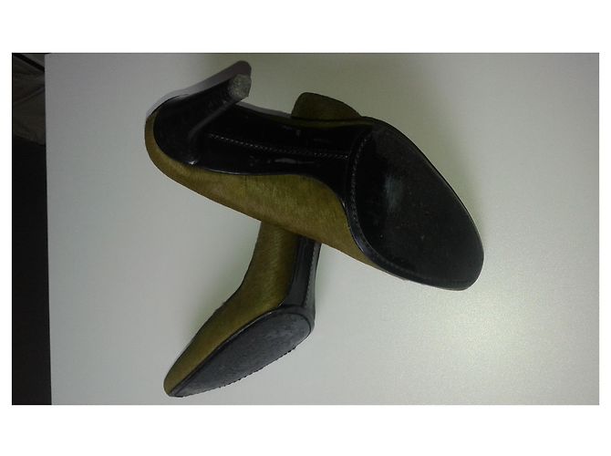 Zapatos de Tacón Vanessa Bruno Verde Oliva en Piel de Becerro - vista 4