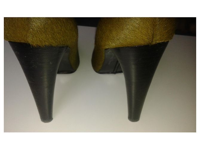 Zapatos de Tacón Vanessa Bruno Verde Oliva en Piel de Becerro - vista 8