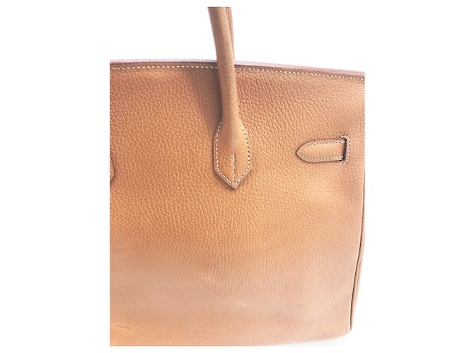 Birkin Hermès Handtaschen Hellbraun Karamell - Ansicht 13