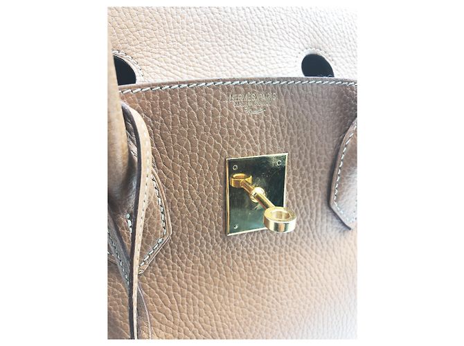 Birkin Hermès Handtaschen Hellbraun Karamell - Ansicht 15