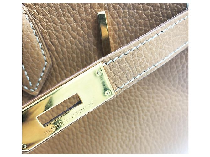 Birkin Hermès Handtaschen Hellbraun Karamell - Ansicht 16