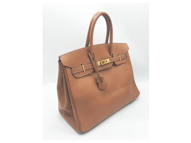 Birkin Hermès Handtaschen Hellbraun Karamell - Ansicht 2