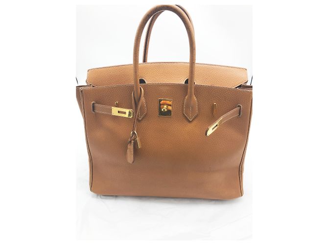 Birkin Hermès Handtaschen Hellbraun Karamell - Ansicht 20