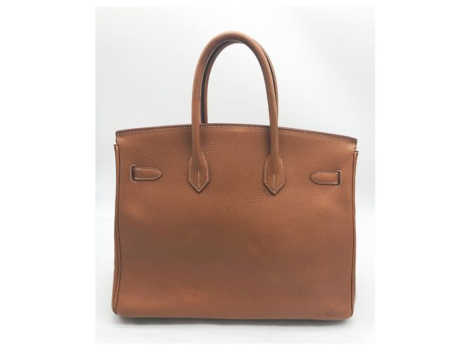Birkin Hermès Handtaschen Hellbraun Karamell - Ansicht 3