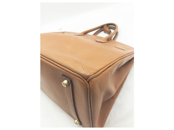 Birkin Hermès Handtaschen Hellbraun Karamell - Ansicht 7