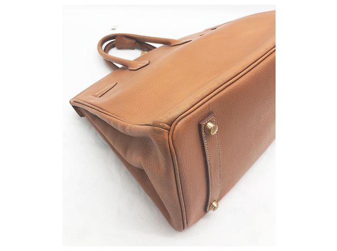 Birkin Hermès Handtaschen Hellbraun Karamell - Ansicht 8