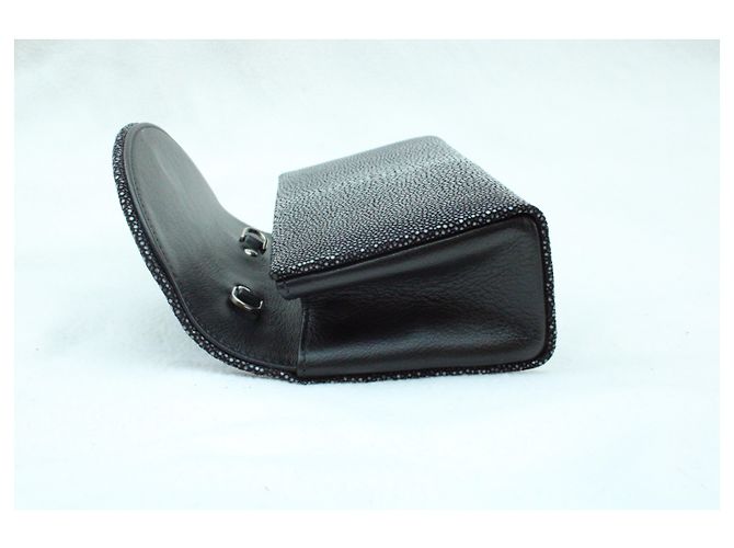 Autre Marque Pochette in pastinaca nera - vista 5