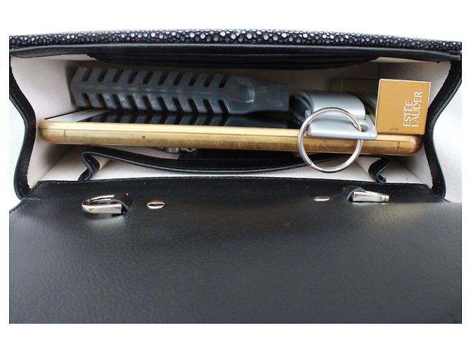 Autre Marque Pochette in pastinaca nera - vista 7