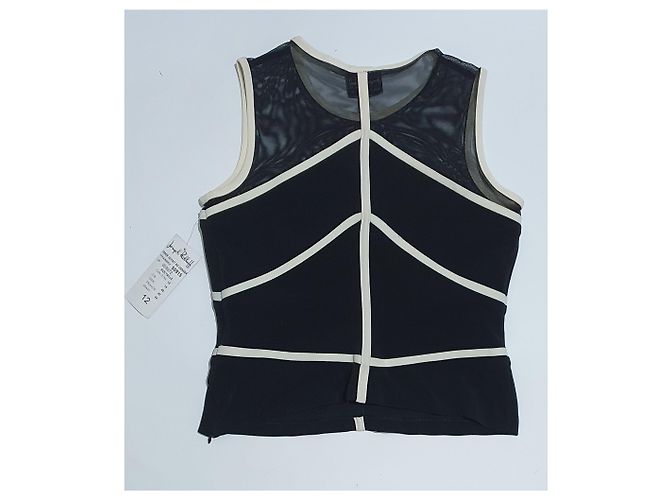 Canotta nera Joseph Ribkoff Nero Bianco - vista 4
