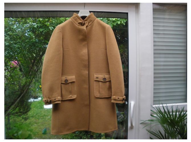 Abrigo de lana marrón Burberry Castaño - vista 3