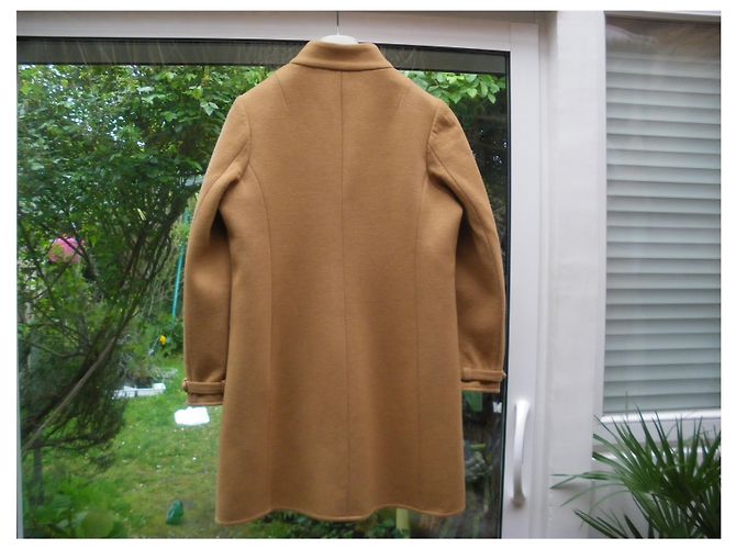 Abrigo de lana marrón Burberry Castaño - vista 4