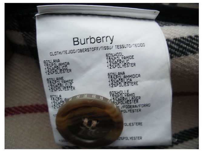 Abrigo de lana marrón Burberry Castaño - vista 9