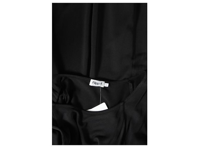 Filippa K Kleid Schwarz Viscose Polyamid Größe L - Ansicht 3