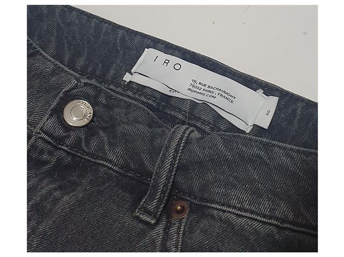 Falda Iro Emiel de algodón gris Talla 40 - vista 3