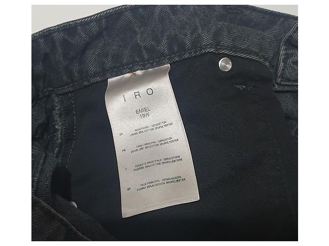 Falda Iro Emiel de algodón gris Talla 40 - vista 4