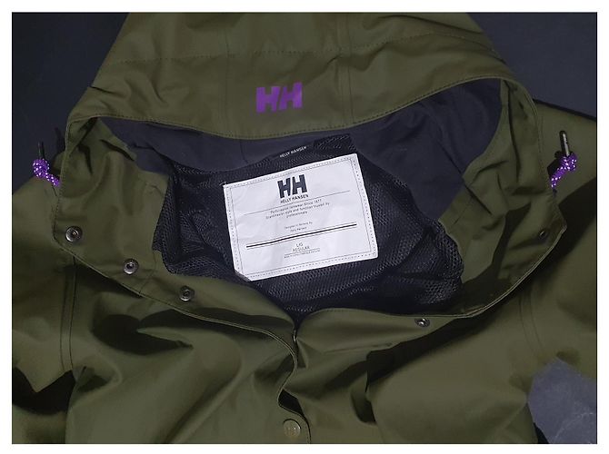 Autre Marque Casaco impermeável Helly Hansen verde de poliuretano Tamanho L - vista 5