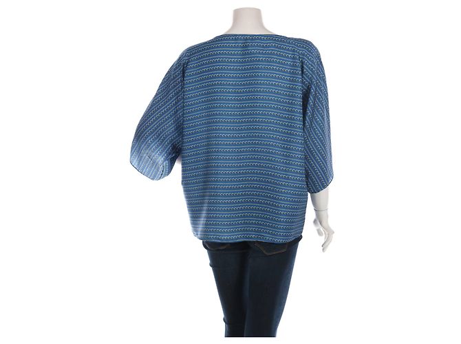 Michael Kors Bluse Blau Polyester Größe L - Ansicht 2