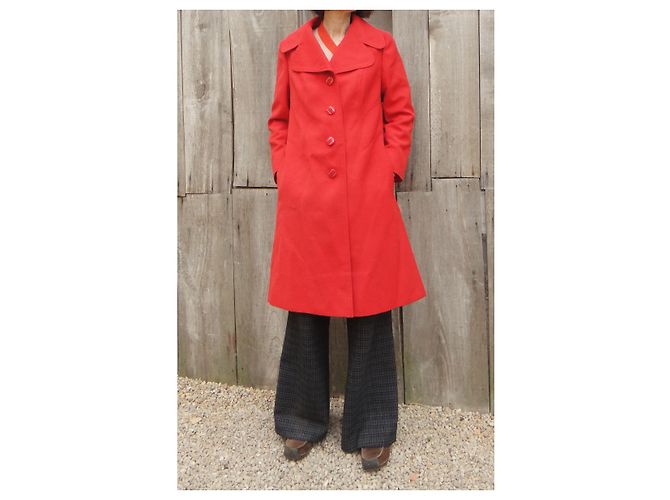 Casaco vintage Max Mara dos anos sessenta, novo estado Vermelho - vista 3