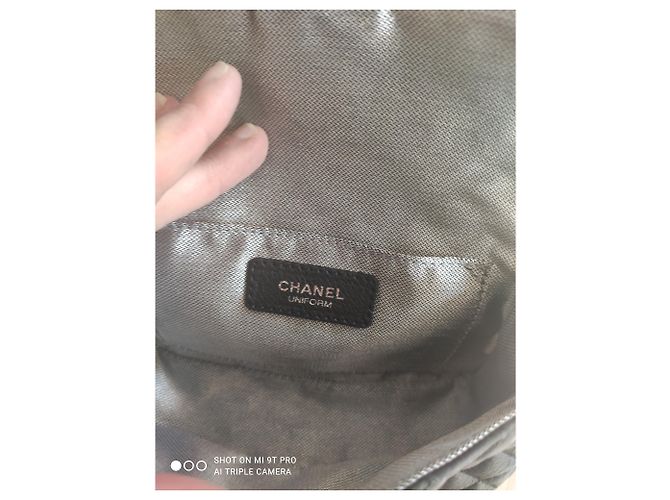 Trendy CC Borsa a banana Chanel Uniform Nero Argento - vista 4