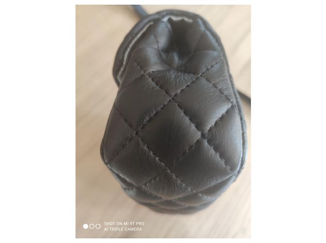 Trendy CC Borsa a banana Chanel Uniform Nero Argento - vista 7