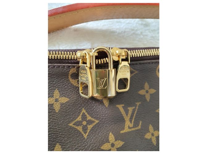 Borsa a mano Louis Vuitton Berri MM Marrone in Tela - vista 4