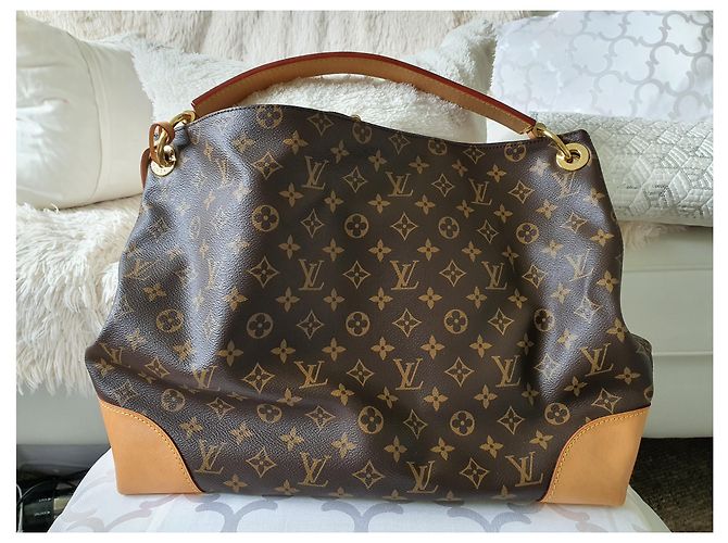 Borsa a mano Louis Vuitton Berri MM Marrone in Tela - vista 5
