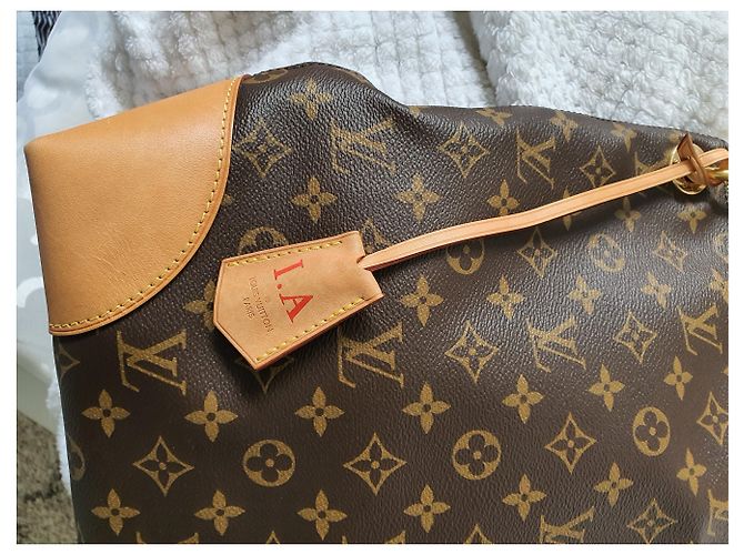 Borsa a mano Louis Vuitton Berri MM Marrone in Tela - vista 8