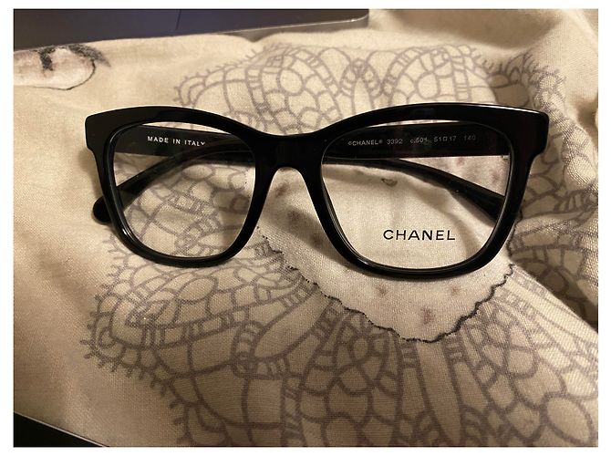 Chanel Sonnenbrille Square Bezel Schwarz - Ansicht 5