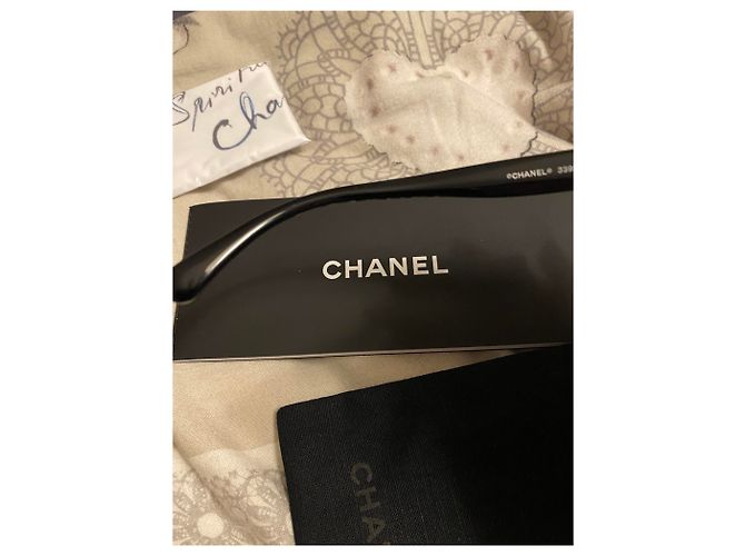 Chanel Sonnenbrille Square Bezel Schwarz - Ansicht 6