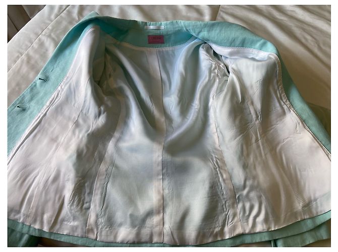 Autre Marque CURLING lagunenblaue Leinenjacke Hellblau - Ansicht 4