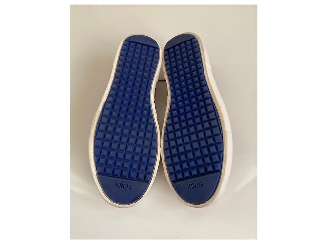 Baskets Fendi multicolores en cuir - vue 10