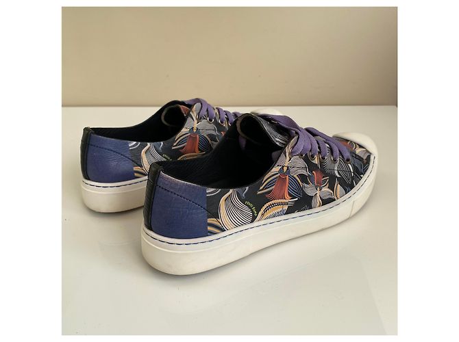 Baskets Fendi multicolores en cuir - vue 6