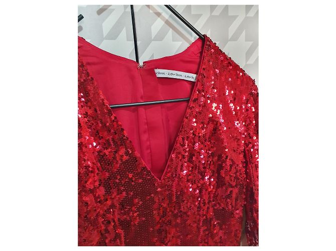 & Other Stories Paillettenkleid Rot - Ansicht 2