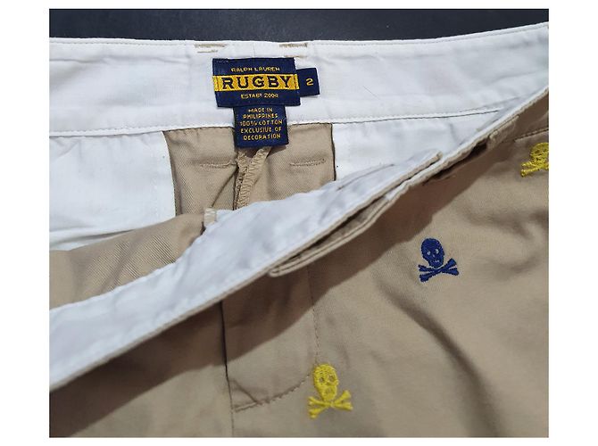 Minifalda Rugby Ralph Lauren Beige de Algodón Multicolor - vista 3