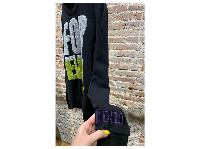 Kenzo Sweatshirt Schwarz und Mehrfarbig Baumwolle S Mehrfarben - Ansicht 2