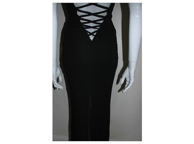 Autre Marque Atemberaubendes Abendkleid von Jiki Monte Carlo Schwarz - Ansicht 3