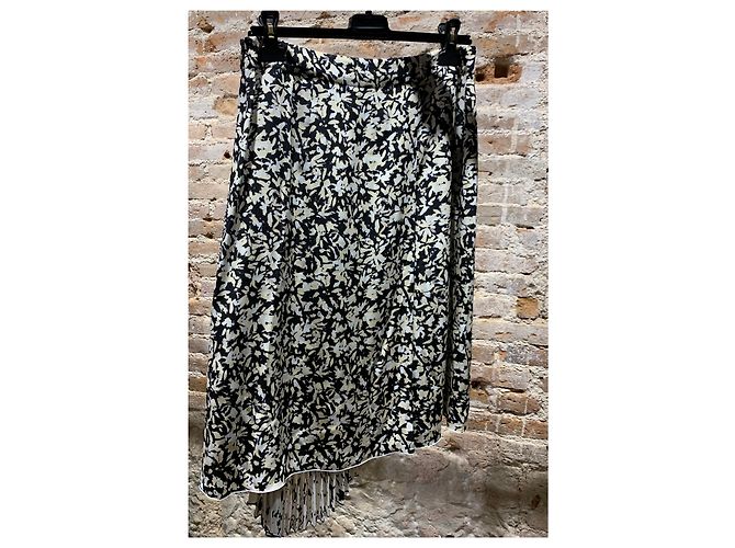 Completo Gonna e Camicia a Maniche Lunghe Proenza Schouler Seta Nero Giallo - vista 2