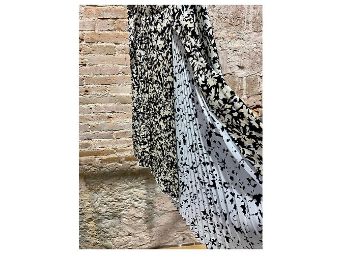 Completo Gonna e Camicia a Maniche Lunghe Proenza Schouler Seta Nero Giallo - vista 4