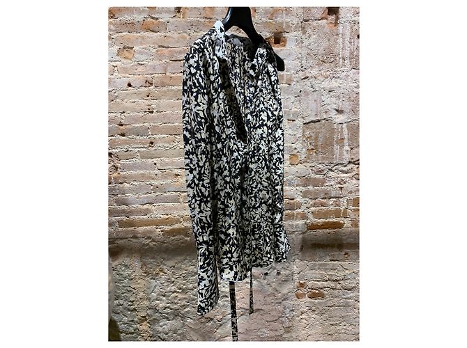 Completo Gonna e Camicia a Maniche Lunghe Proenza Schouler Seta Nero Giallo - vista 5