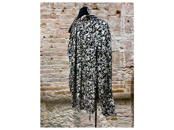 Completo Gonna e Camicia a Maniche Lunghe Proenza Schouler Seta Nero Giallo - vista 7