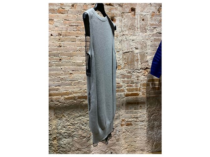 Abito ampio Sacai nero e grigio cotone M - vista 3