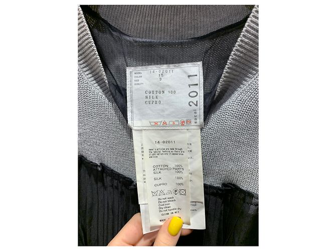 Abito ampio Sacai nero e grigio cotone M - vista 5