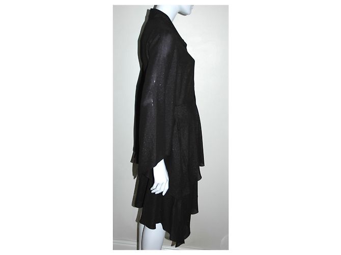 Autre Marque Vestido asimétrico negro metalizado Osman Perfect Five Metálico - vista 4
